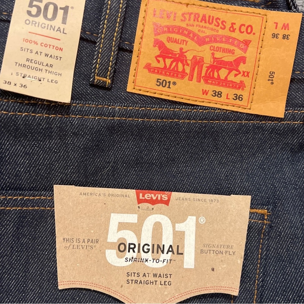 Levi 501 original shrink to fit size 38 x 36